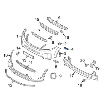 Kia OE - Front Right Bumper Cover Bracket