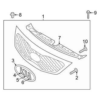 Kia OE - Grille & Components (Base / EX / LX)