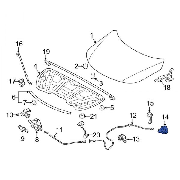 Hood Release Handle Bracket