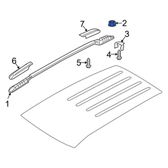 Kia OE - Roof Luggage Carrier Side Rail Nut