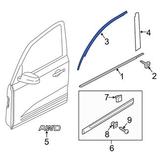 Kia OE - Front Left Upper Black Out Tape