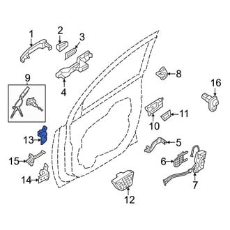 Kia OE - Front Right Lower Door Hinge