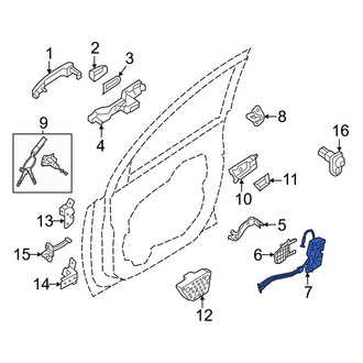 Kia OE - Front Left Door Latch Assembly