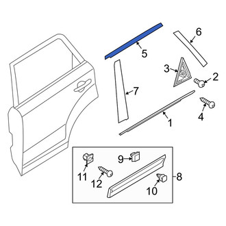 Kia OE - Rear Left Upper Black Out Tape