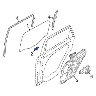 Kia OE - Front Left Door Glass Attaching Clips
