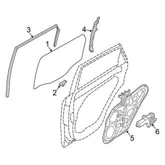 Kia OE - Rear Door - Glass & Hardware