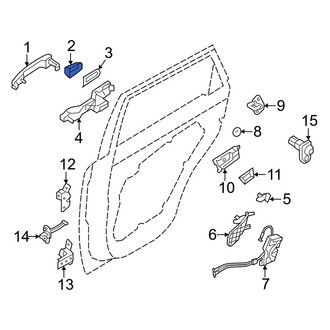 Kia OE - Rear Left Exterior Door Handle Cover