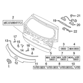 Kia OE - Lift Gate - Exterior Trim