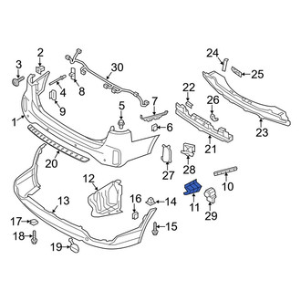 Kia OE - Rear Left Lower Bumper Cover Support Rail Bracket