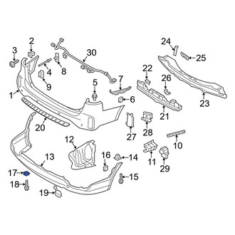 Kia OE - Lower Bumper Cover Nut
