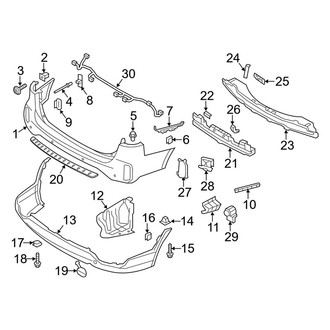 Kia OE - Rear Bumper - Bumper & Components (W/O Skid Plate)
