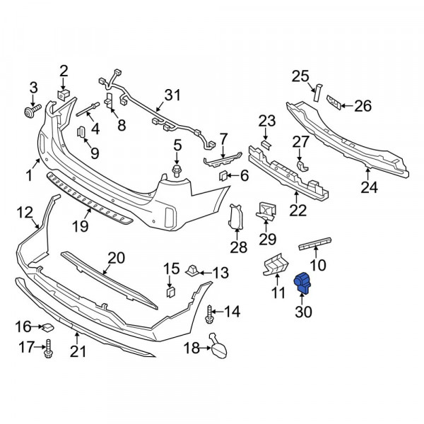 Kia OE 957202P5503D Rear Parking Aid Sensor