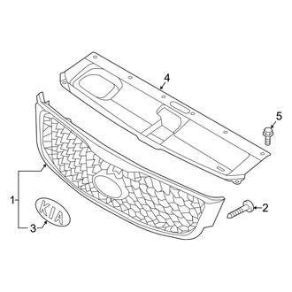Kia OE - Front Bumper & Grille - Grille & Components (2-Piece Bumper Cover)