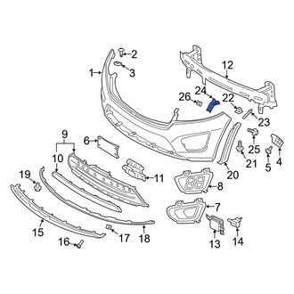 Kia OE - Left Wheel Arch Molding Bracket