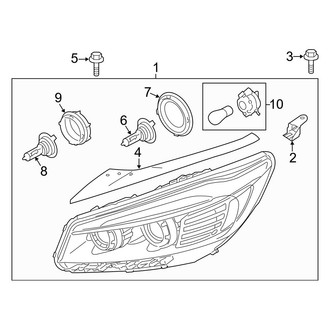 Kia OE - Front Lamps - Headlamp Components (Halogen)
