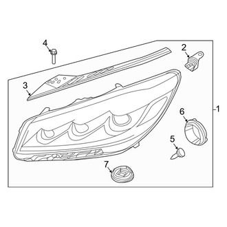 Kia OE - Front Lamps - Headlamp Components (HID)