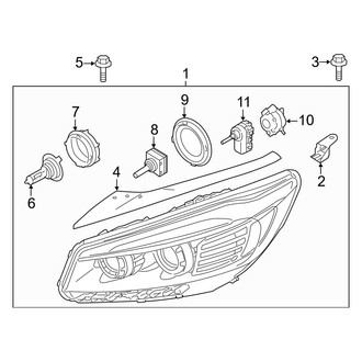 Kia OE - Front Lamps - Headlamp Components (HID)