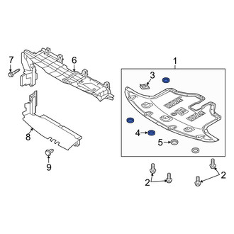 Kia OE - Radiator Support Splash Shield Washer