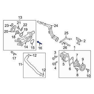 Kia OE - Inner Engine Coolant Thermostat Housing Bolt