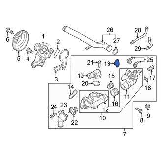 Kia OE - Right Engine Coolant Thermostat Housing Gasket