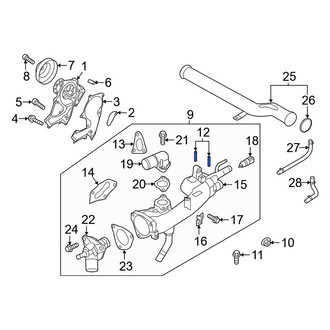Kia OE - Engine Coolant Thermostat Housing Stud