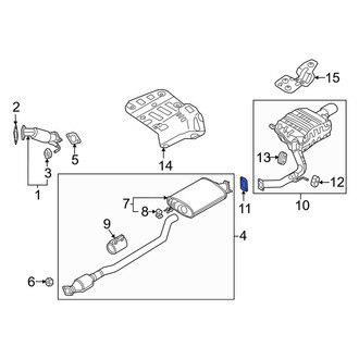 Kia OE - Rear Exhaust Muffler Gasket