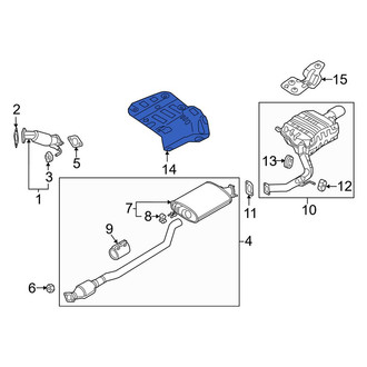 Kia OE - Center Exhaust Muffler Heat Shield