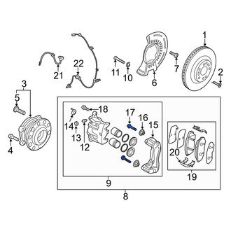 Kia OE - Rear Lower Disc Brake Caliper Pin