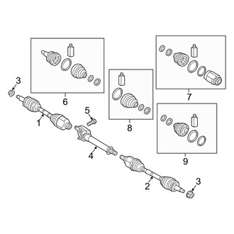 Kia OE - Front Suspension - Drive Axles (2.4L)
