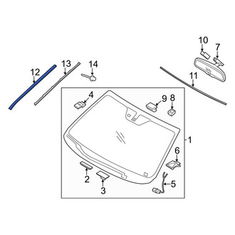 Kia OE - Front Left Windshield Molding
