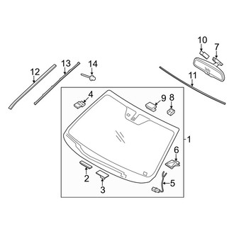 Kia OE - Windshield - Reveal Moldings