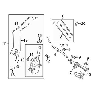 Kia OE - Windshield - Wiper & Washer Components