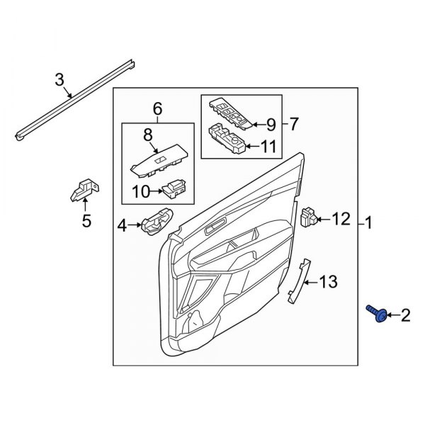 Door Interior Trim Panel Screw