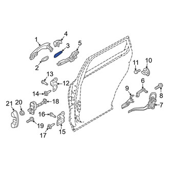 Kia OE - Rear Left Exterior Door Handle Gasket