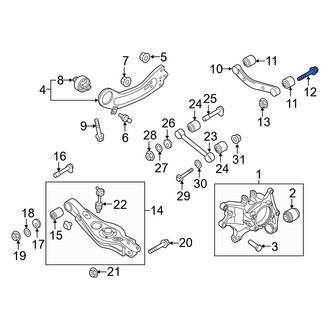 Kia OE - Outer Suspension Control Arm Bolt