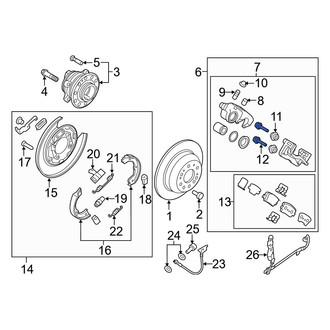 Kia OE - Rear Upper Disc Brake Caliper Pin