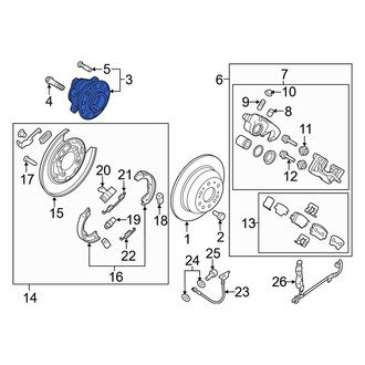 Kia OE - Rear Wheel Bearing and Hub Assembly