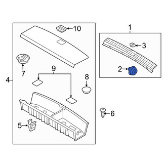 Kia OE - Liftgate Trim Scuff Plate Clip