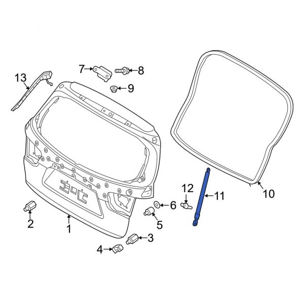 Kia OE 81781C6000 Right Liftgate Lift Support
