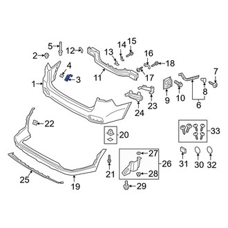 Kia OE - Rear Right Bumper Cover Bracket
