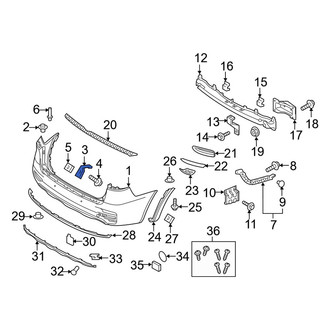 Kia OE - Rear Left Bumper Cover Bracket