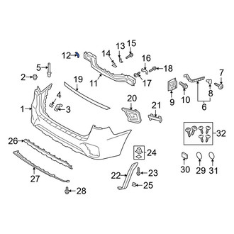 Kia OE - Rear Upper Bumper Impact Bar Bracket