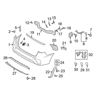 Kia OE - Rear Left Bumper Cover Bracket