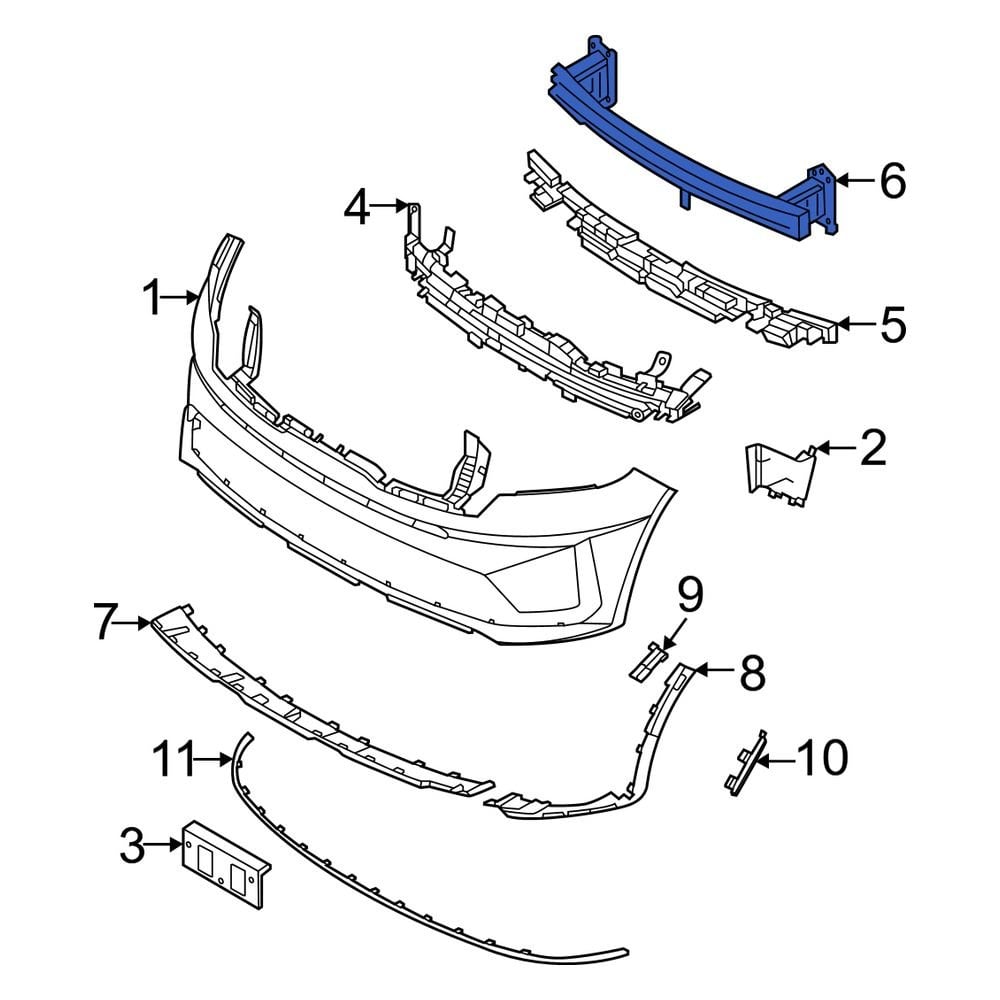 Kia OE 64900P4100 Front Bumper Impact Bar