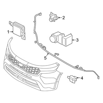 Kia OE - Front Bumper - Electrical Components (Hybrid EX / Hybrid S / Plug-In Hybrid SX / Plug-in Hybrid SX Prestige)