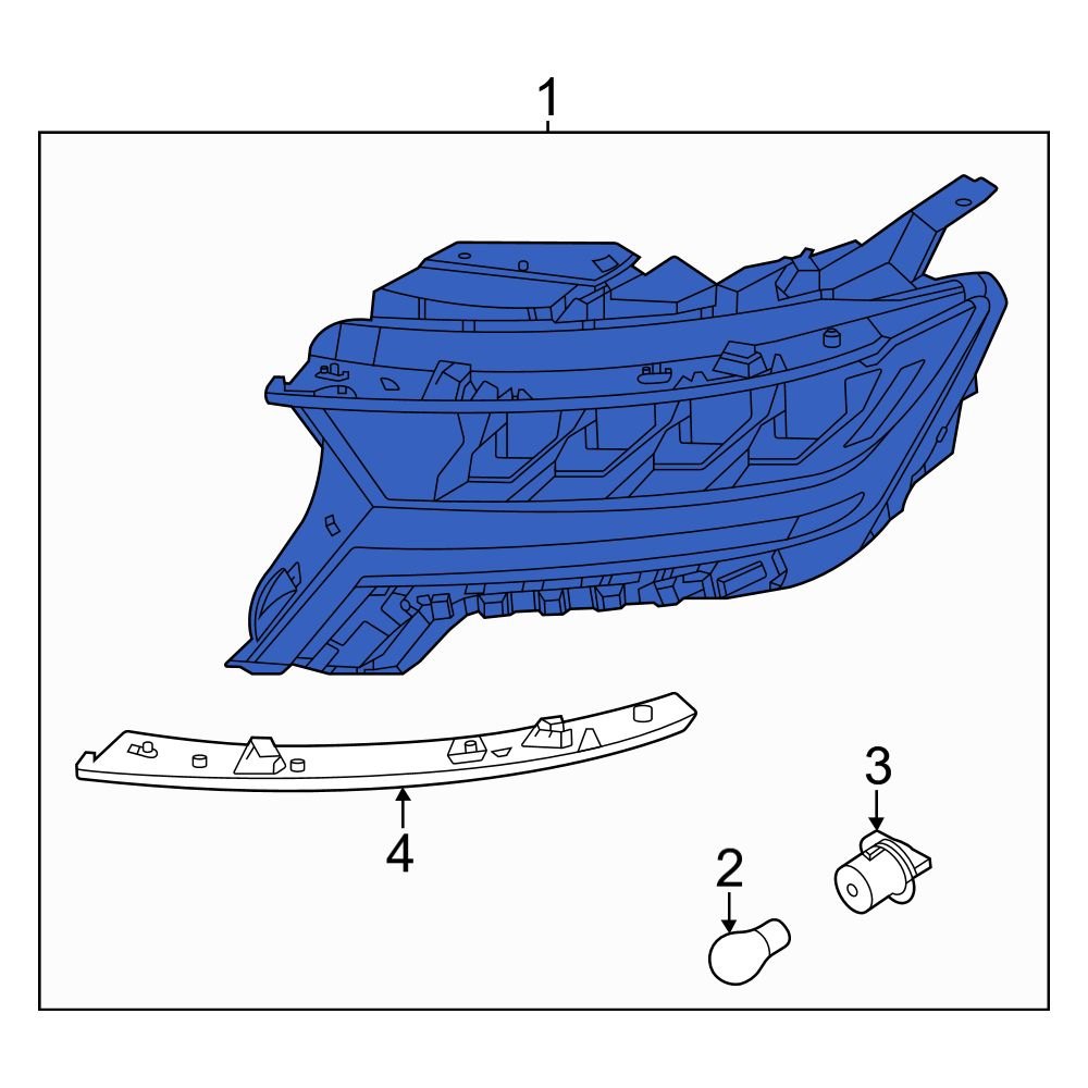 Kia OE 92101R5000 Front Left Headlight Assembly