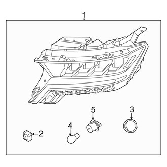 Kia OE - Front Lamps - Headlamp Components (Reflector Lamp), (Hybrid EX)