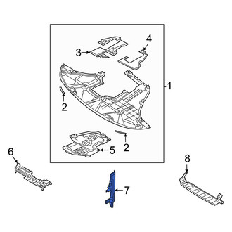 Kia OE - Front Right Radiator Support Air Deflector