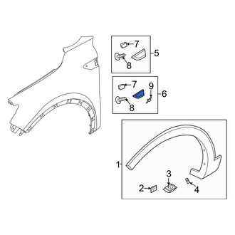 Kia OE - Front Left Fender Molding