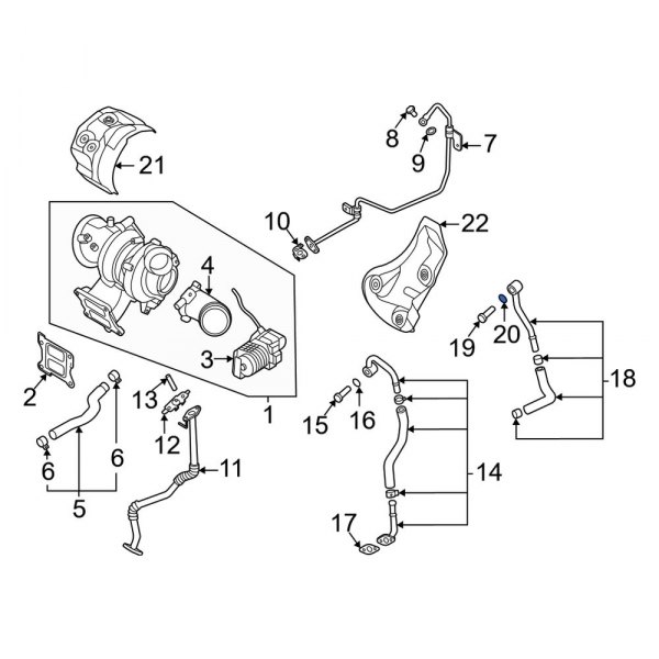 Turbocharger Coolant Line Gasket